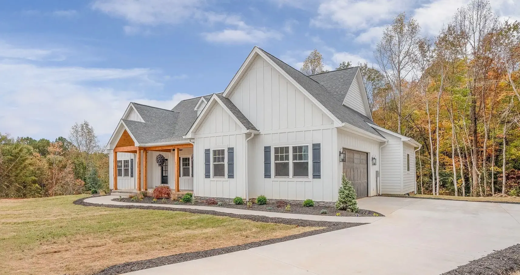 Modern white farmhouse new construction home