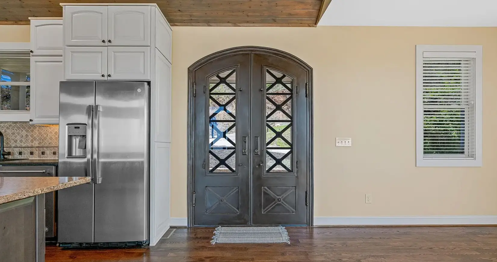 Living room interior of modern Craftsman home in Asheville NC