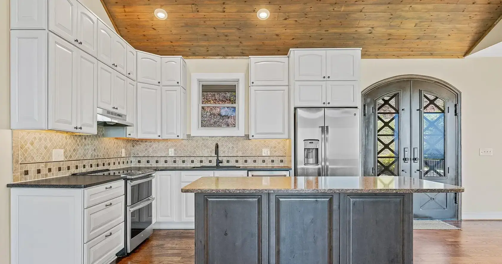 Kitchen of modern Craftsman home in Asheville NC