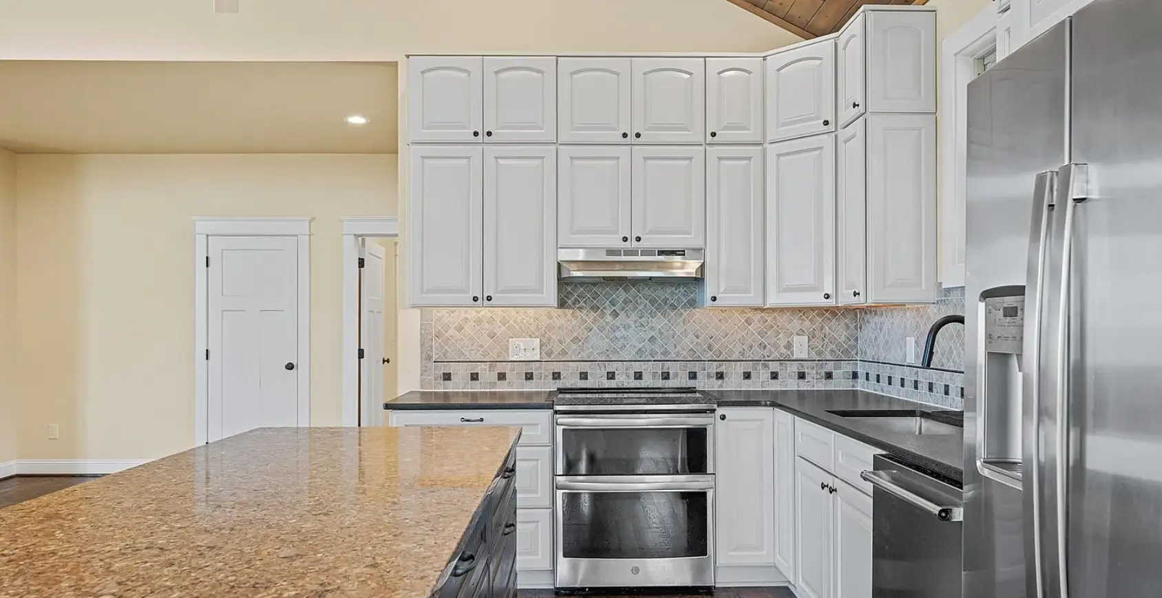 Kitchen of modern Craftsman home in Asheville NC