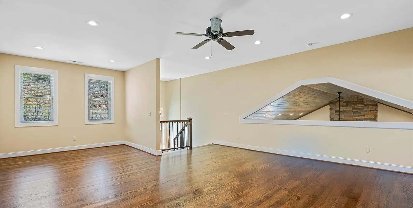interior of modern Craftsman home in Asheville NC