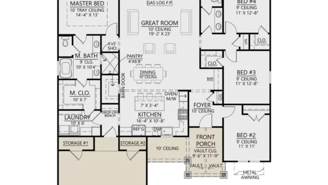 Blackwood Farmhouse Floor Plan 1
