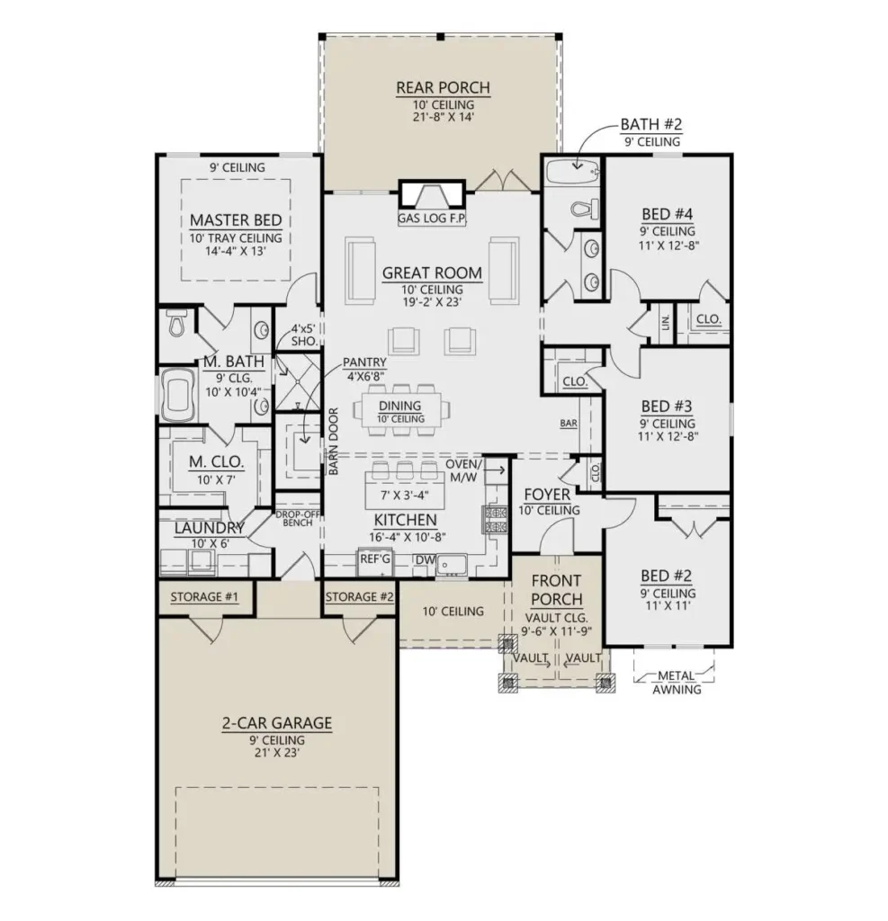 Blackwood Farmhouse Floor Plan 1