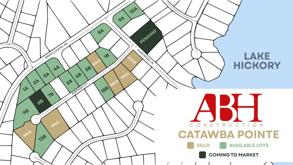 Map of available lots at Catawba Point
